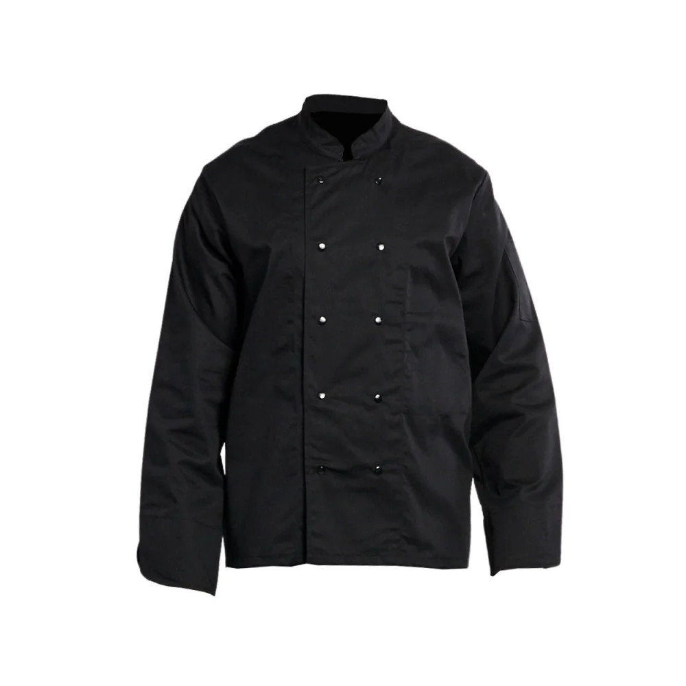 Veste De Cuisine Noire Manches Longues Pas Cher | FB Protection
