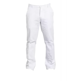 Pantalon Peintre Blanc 100% Coton avec Genouillères | FB Protection