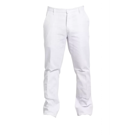 Pantalon Peintre Blanc 100% Coton avec Genouillères | FB Protection