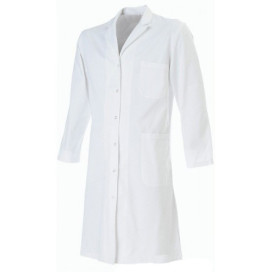 Blouse De Laboratoire Blanche Unisexe - Longue, Poches, Polyester/élasthanne (Tailles S-2XL)