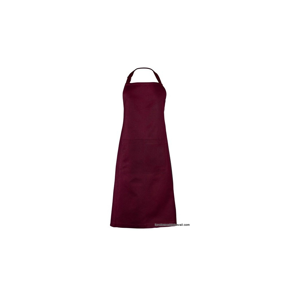 Tablier de cuisine long bordeaux