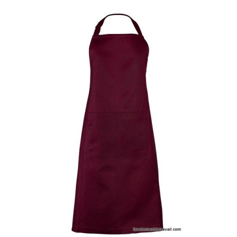 Tablier de cuisine long bordeaux