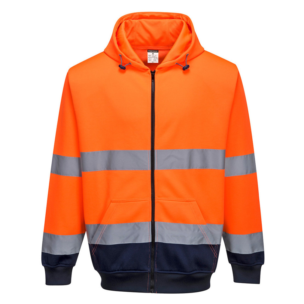 SWEAT A CAPUCHE HAUTE VISIBILITE 