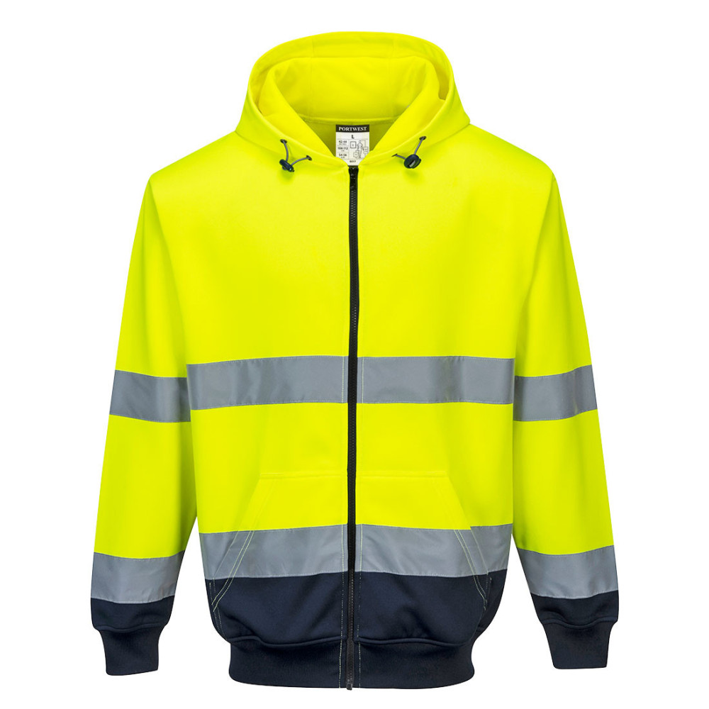 SWEAT A CAPUCHE HAUTE VISIBILITE 