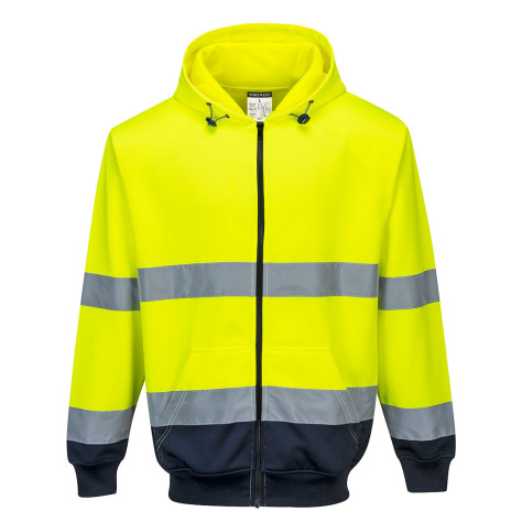 SWEAT A CAPUCHE HAUTE VISIBILITE 