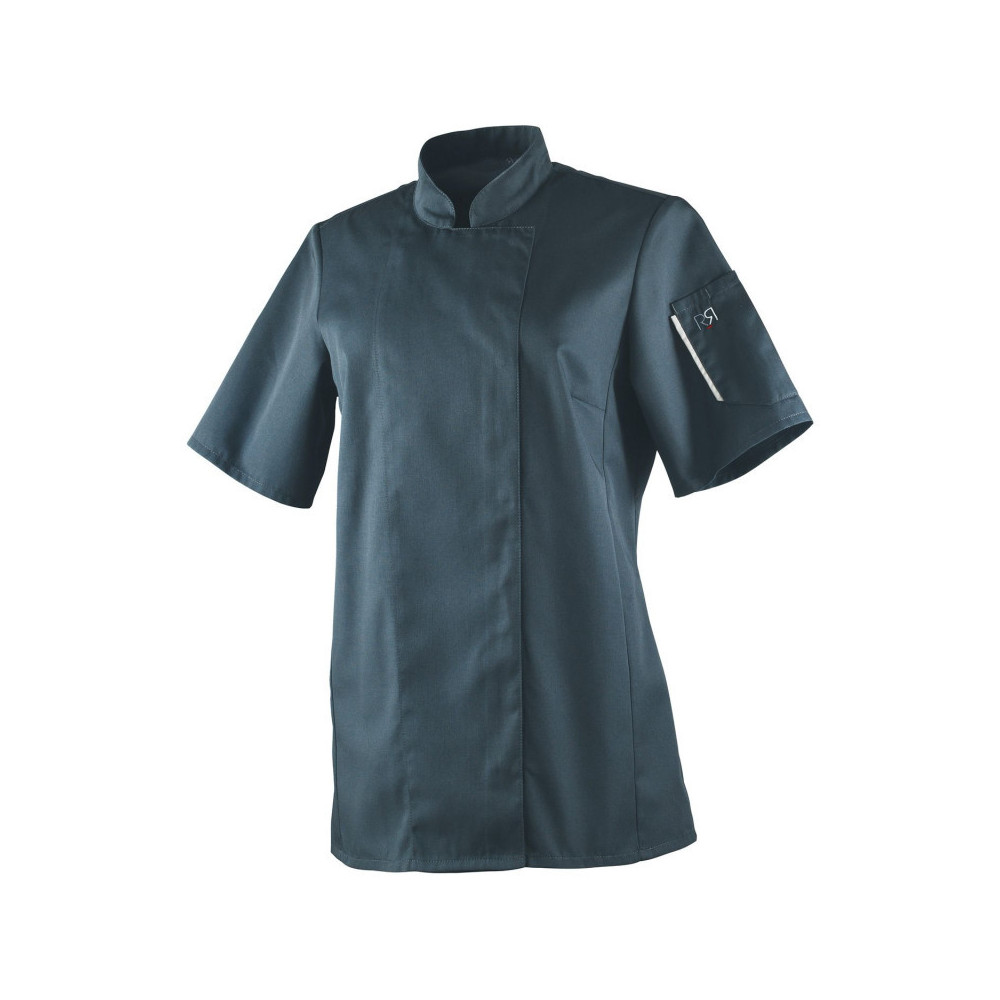 Veste de cuisine femme manches courtes noire ou blanche