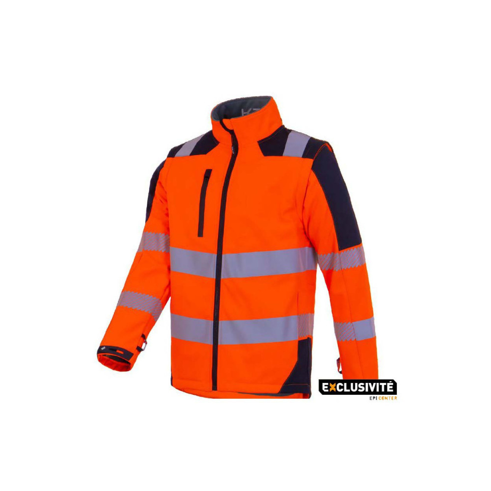SOFTSHELL HAUTE VISIBILITE ORANGE KITA T2S