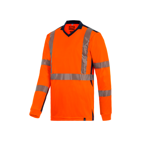 T SHIRT KITA HAUTE VISIBILITE ML ORANGE TISSU 37.5 T2S