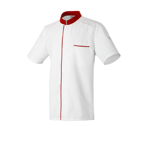 VESTE DE CUISINE ROBUR ABAX BLANC ROUGE