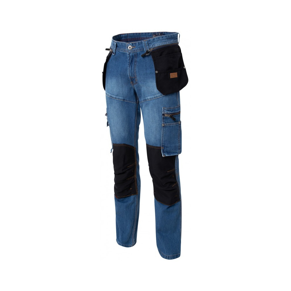 Pantalon de travail jeans Molinel avec poches outils Holster - levetementdetravail