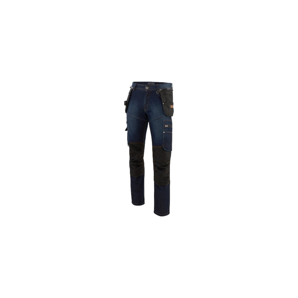 Pantalon de travail jeans Molinel avec poches outils Holster - levetementdetravail