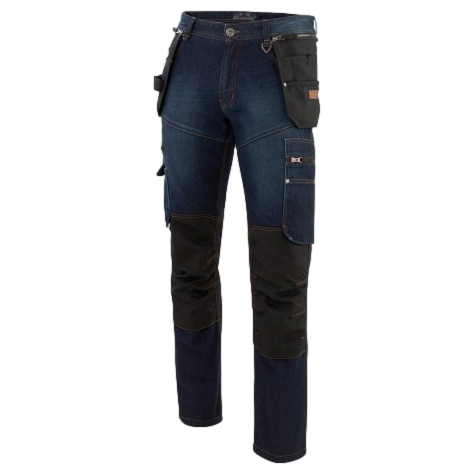 Pantalon de travail jeans Molinel avec poches outils Holster - levetementdetravail