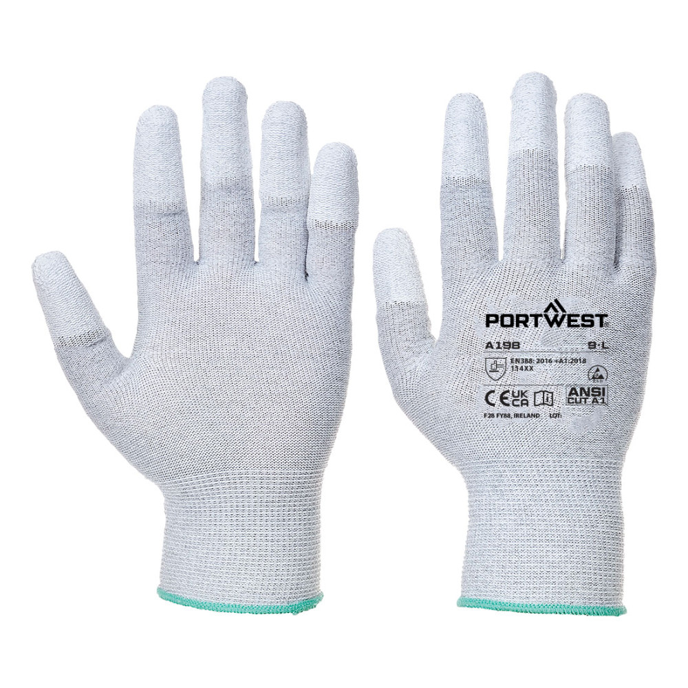 GANT ANTISTATIQUE BOUT DE DOIGTS ENDUIT PU PORTWEST