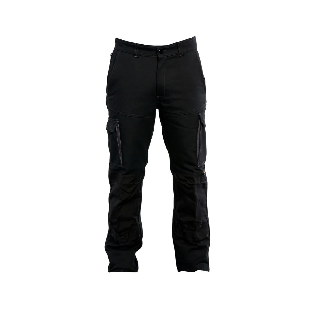 Pantalon de travail noir avec poches genoux Fabian PBV | FB Protection