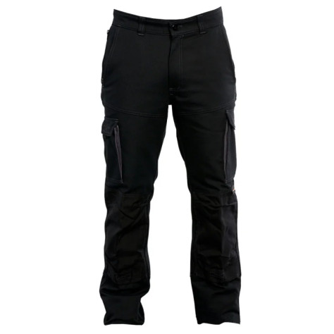 Pantalon de travail noir avec poches genoux Fabian PBV | FB Protection