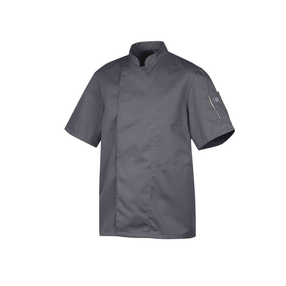 Blouse Cuisine Grise Robur Nero Manches Courtes Mixte | FB Protection
