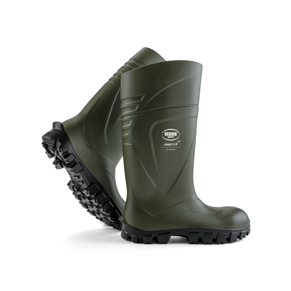 Bottes de sécurité agricole verte Steplite Bekina - levetementdetravail